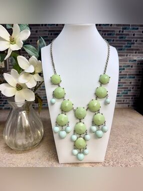 J  Crew green Bubble necklace